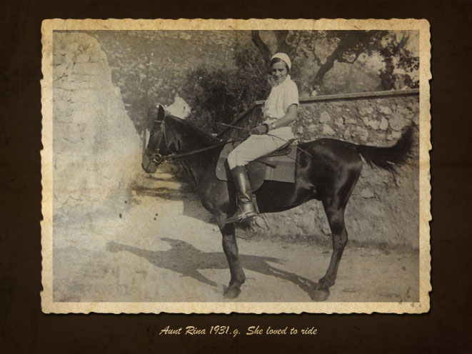 Aunt Rina 1931.g. She loved to ride